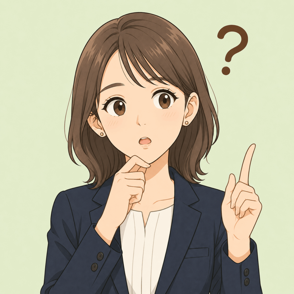 質問する女性