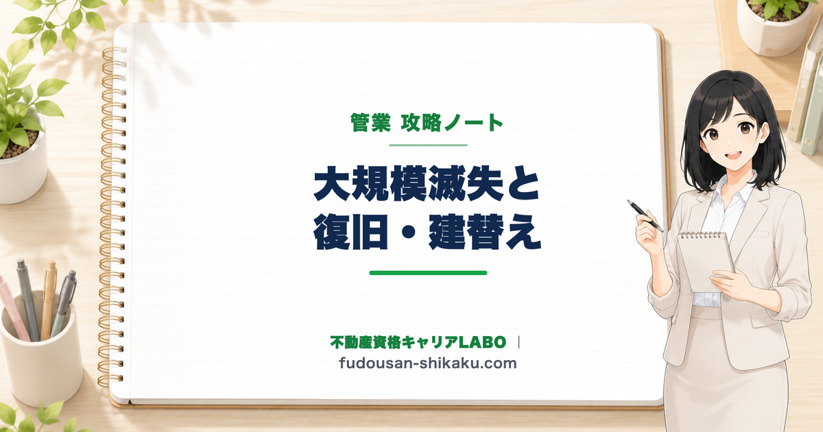 大規模滅失と復旧・建替え決議(区分所有法61・62条)|管業攻略ノート
