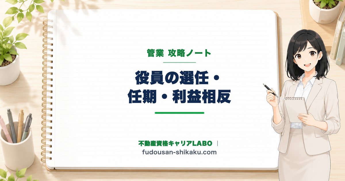 役員の選任・任期・利益相反（標準管理規約35〜37条の2）｜管業攻略ノート