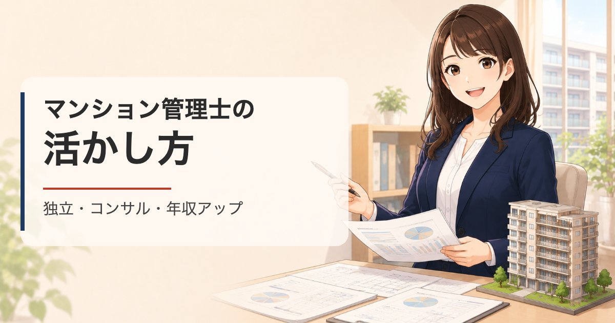 マンション管理士の活かし方|独立・コンサル・年収アップ
