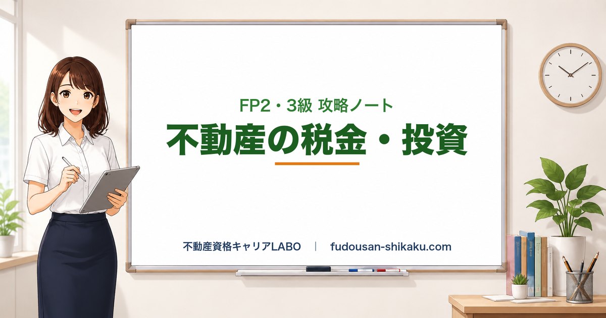 不動産の税金・有効活用・投資｜FP2・3級 攻略ノート
