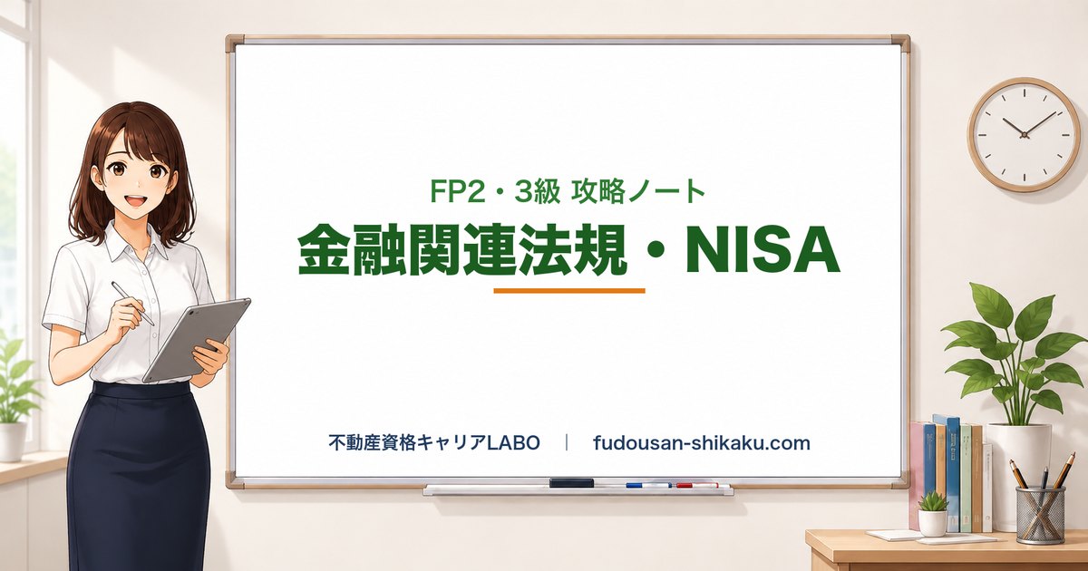 金融関連法規・NISA｜FP2・3級 攻略ノート