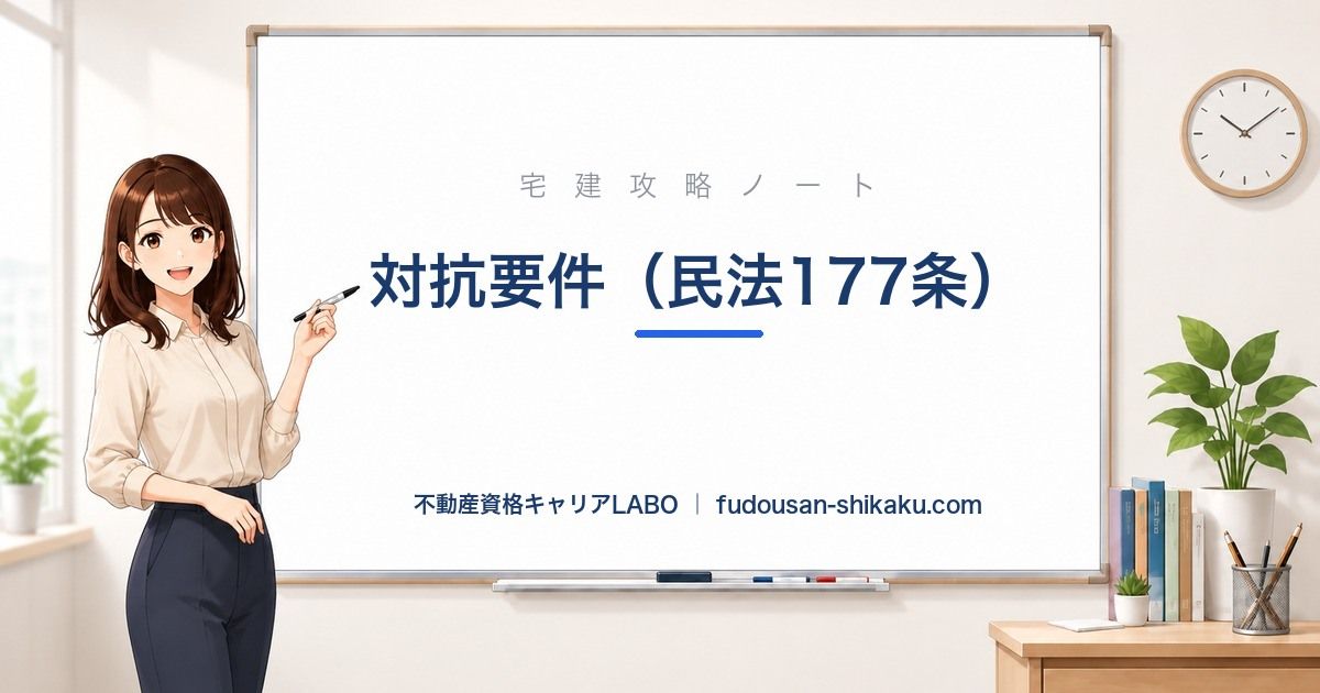 対抗要件・物権変動(民法177条)|宅建攻略ノート