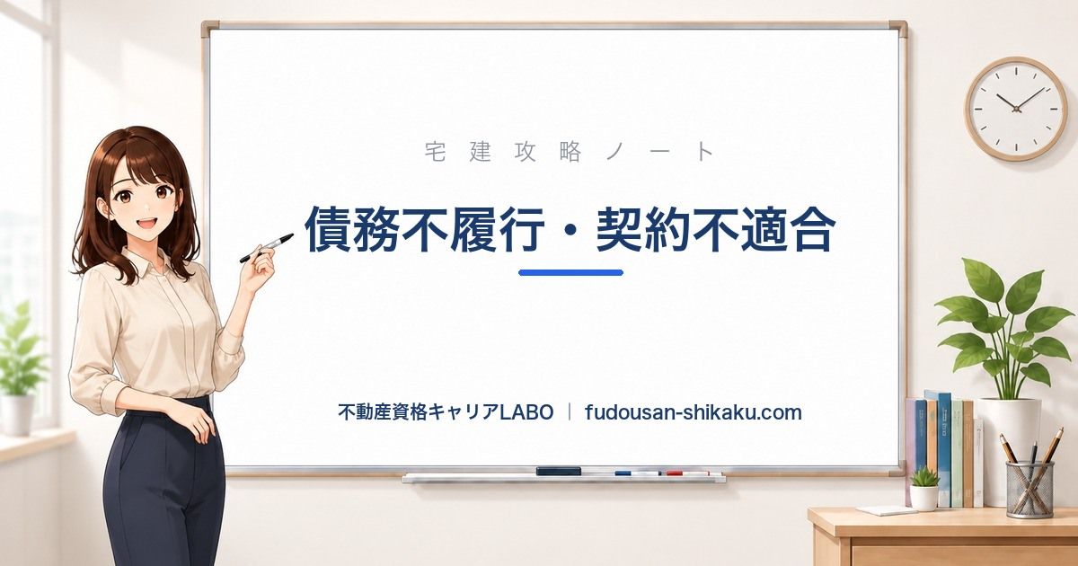 債務不履行・解除・契約不適合・危険負担|宅建攻略ノート