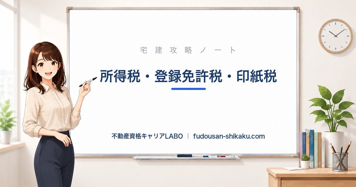 所得税・登録免許税・印紙税（不動産の国税）｜宅建攻略ノート