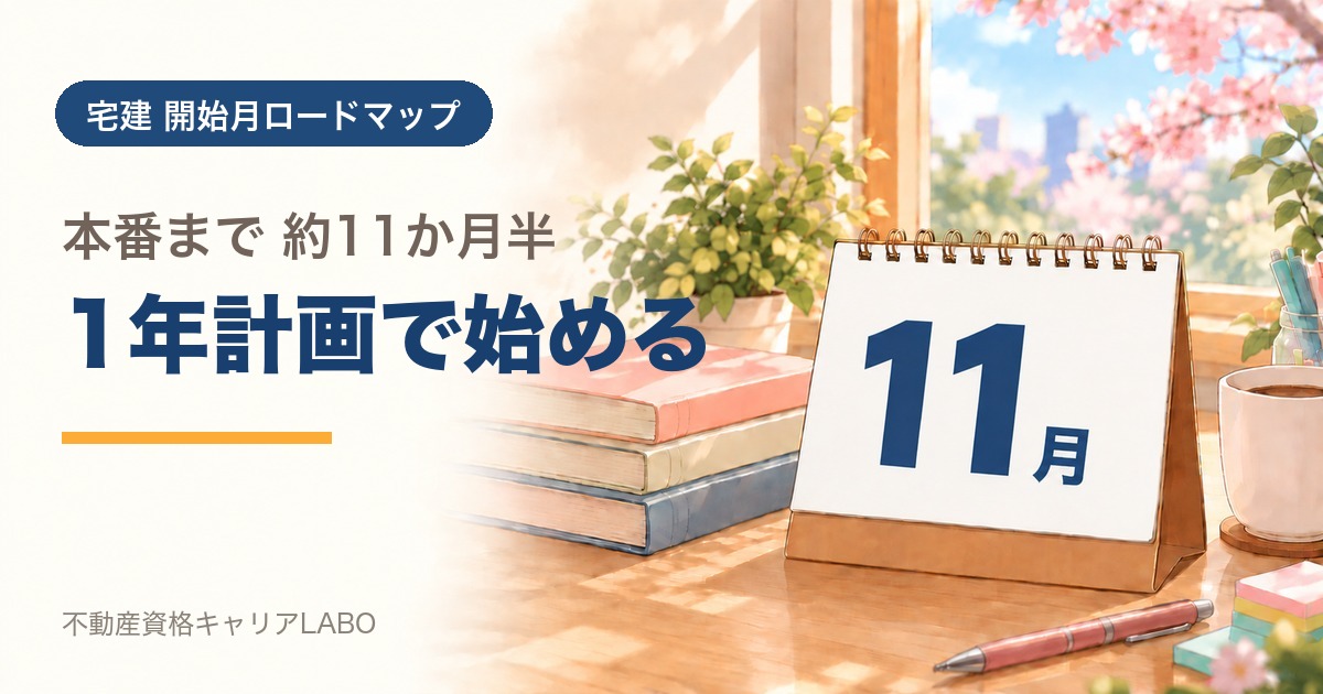 宅建を11月から始める1年計画