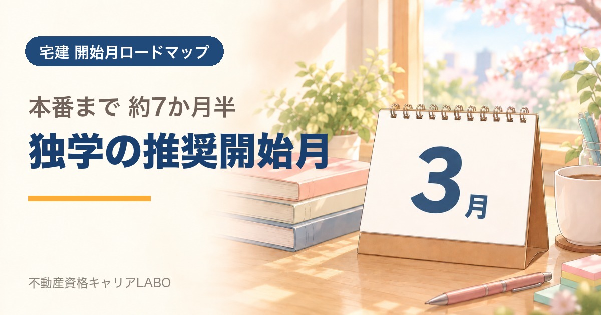 宅建を3月から始めるなら