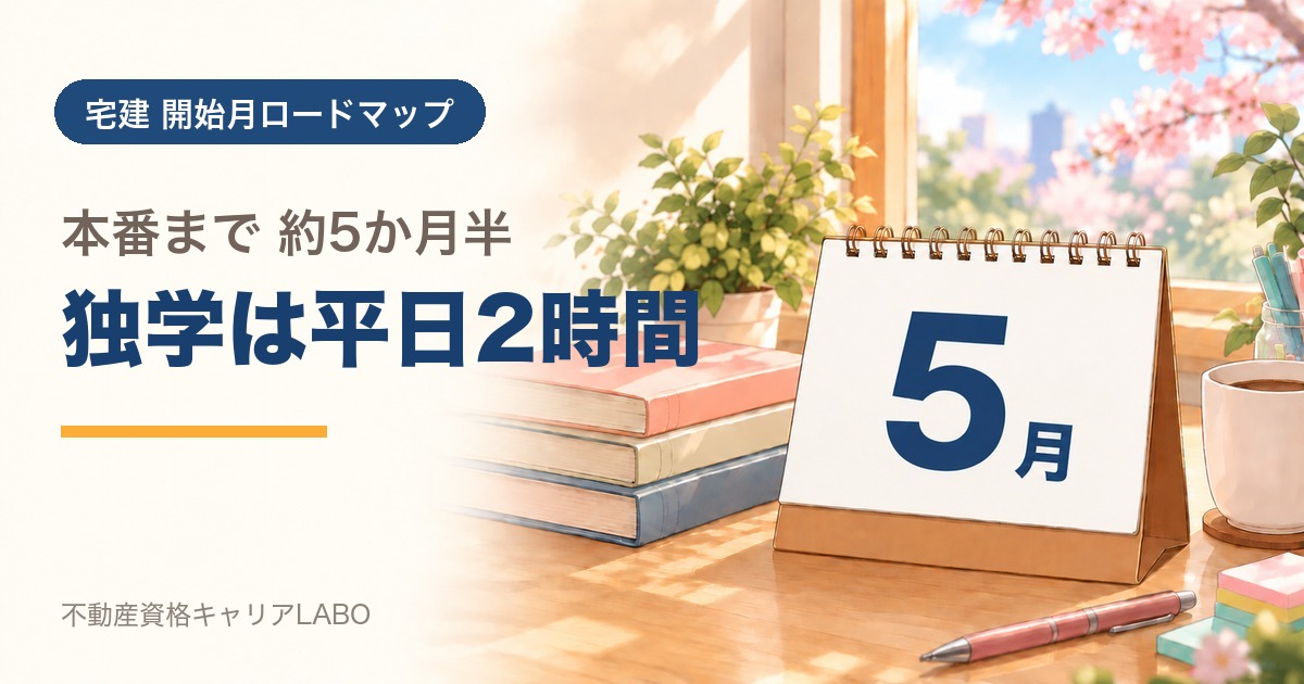 宅建を5月から始めるなら