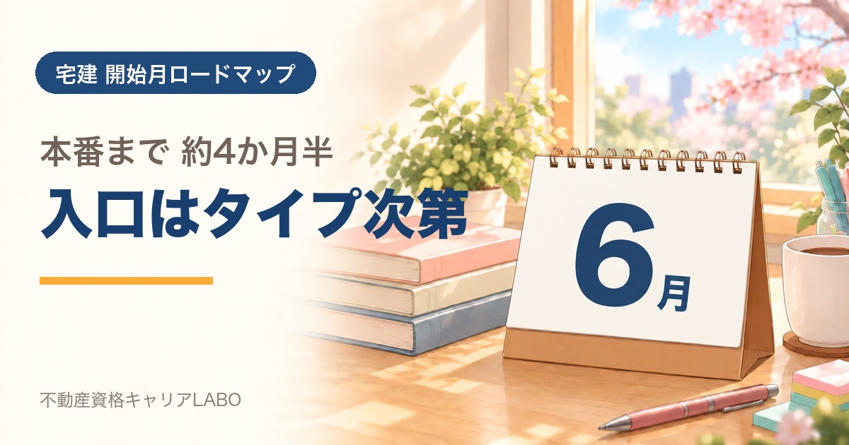 宅建を6月から始める場合の学習プラン
