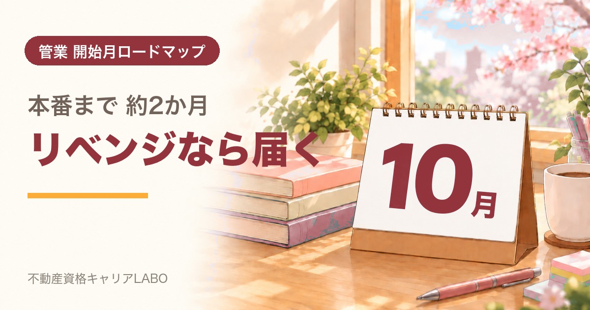 管理業務主任者を10月から始めるなら