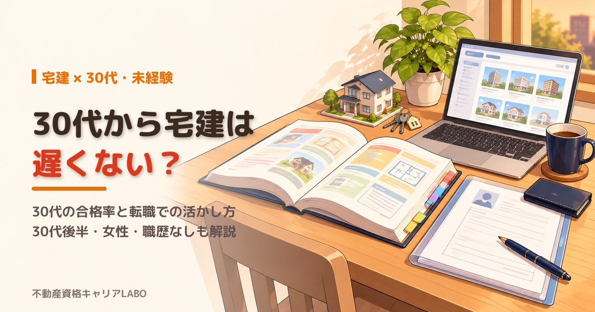 30代から宅建は遅くない？30代の合格率と転職での活かし方
