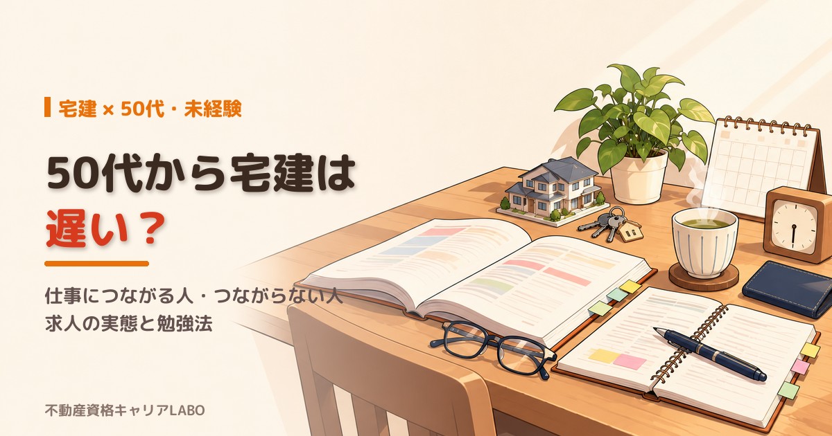 50代から宅建は遅い？仕事につながる人・つながらない人